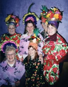 Darielle Clayton-Thomas (center) and her costume designs for "Carnivale"